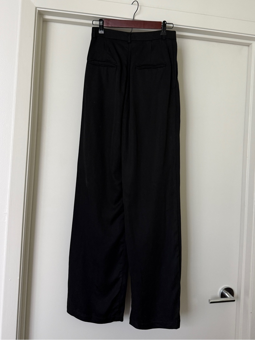 Reformation Black Mason Pant Wide-Leg Trousers - Picture 6 of 6